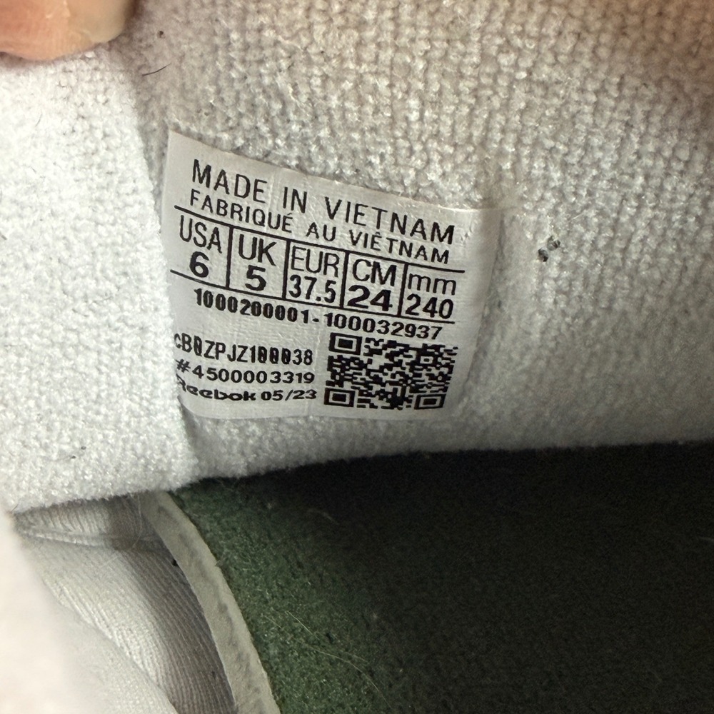 Reebok Club C 85 Sneakers Shoes Chalk Glen Green Suede‎ White Leather Mens 6 - Picture 6 of 10